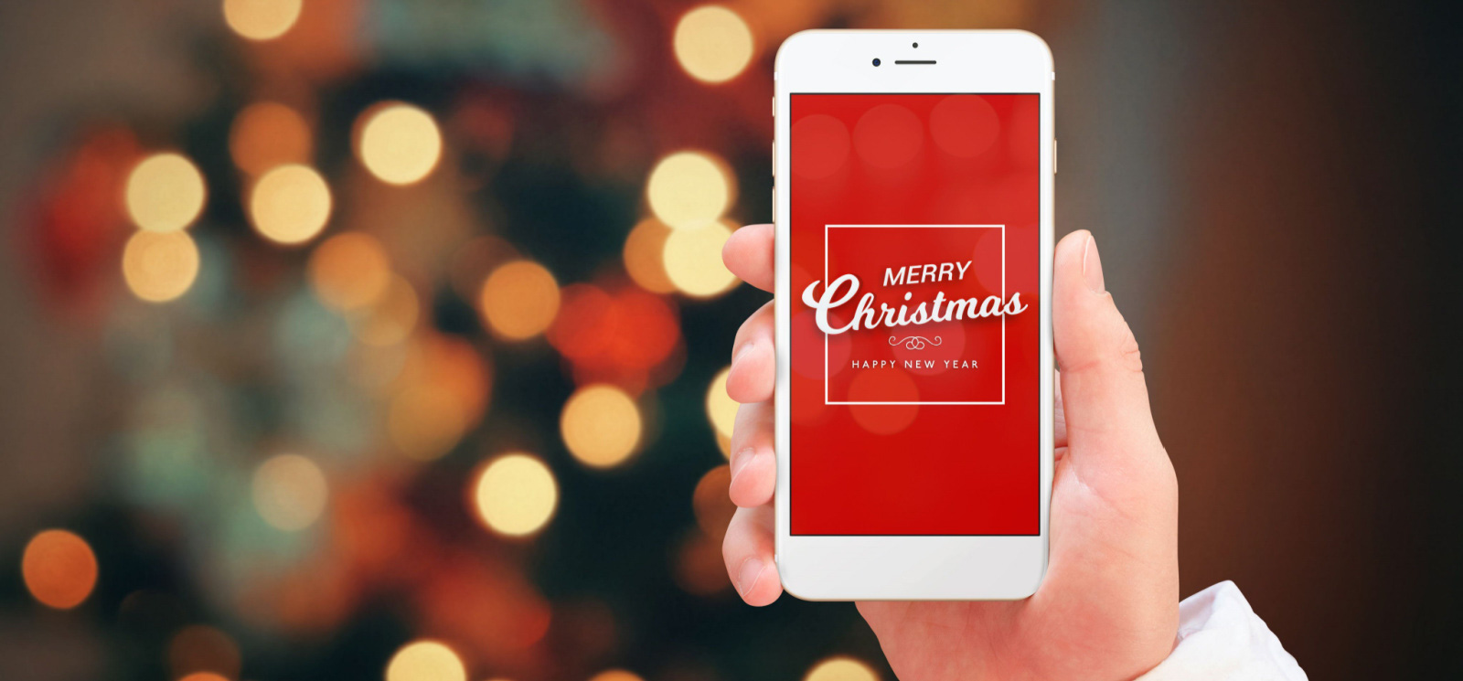 merry christmas on mobile phone