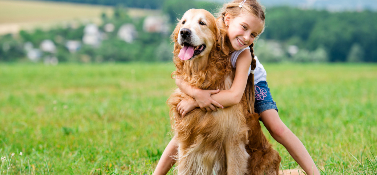 girl with dog