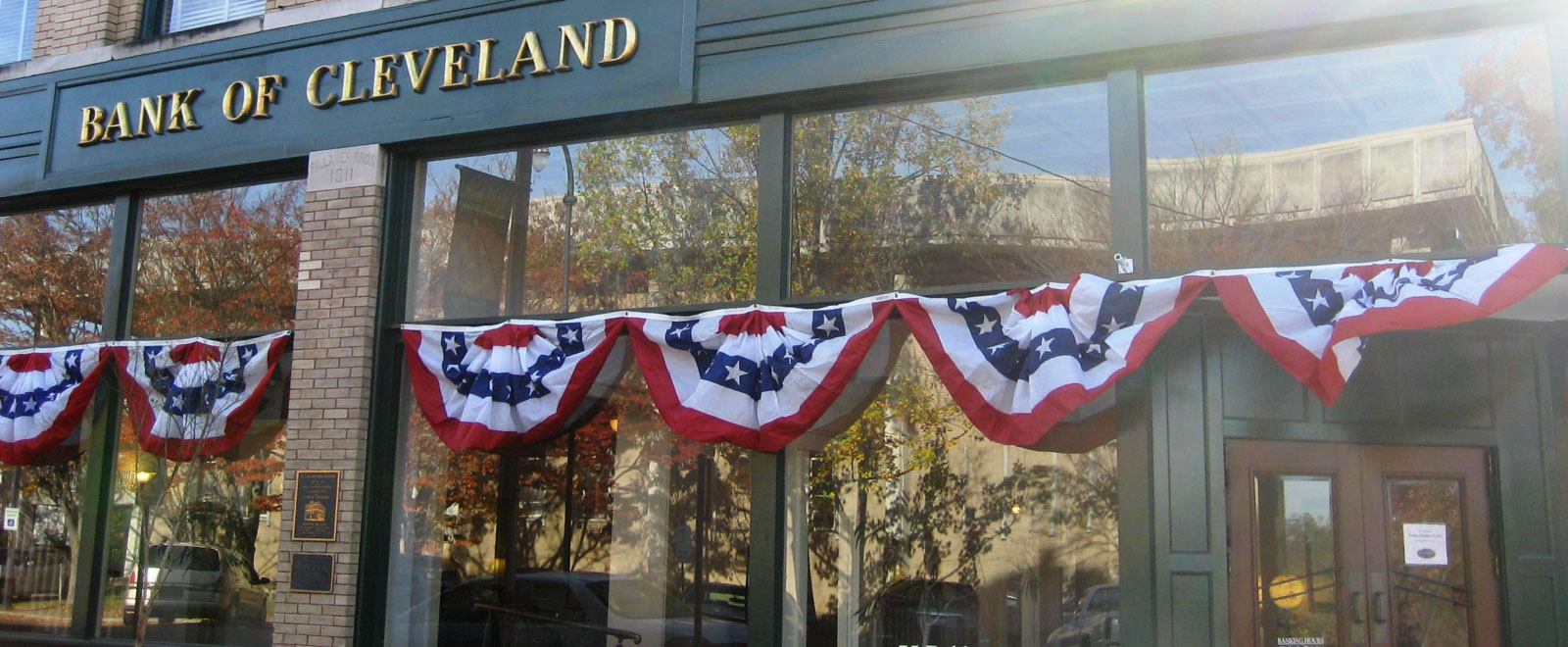 Outside of a Bank of Cleveland branch